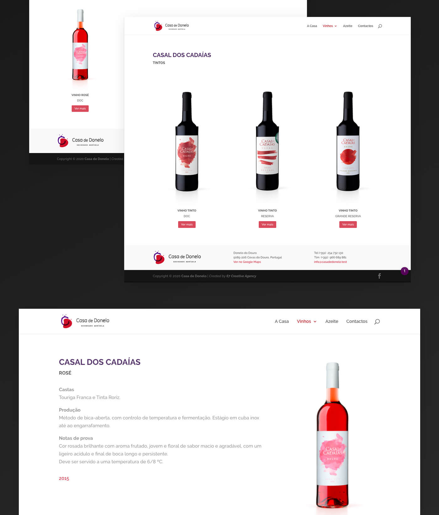 wine, website, casa de donelo, web design