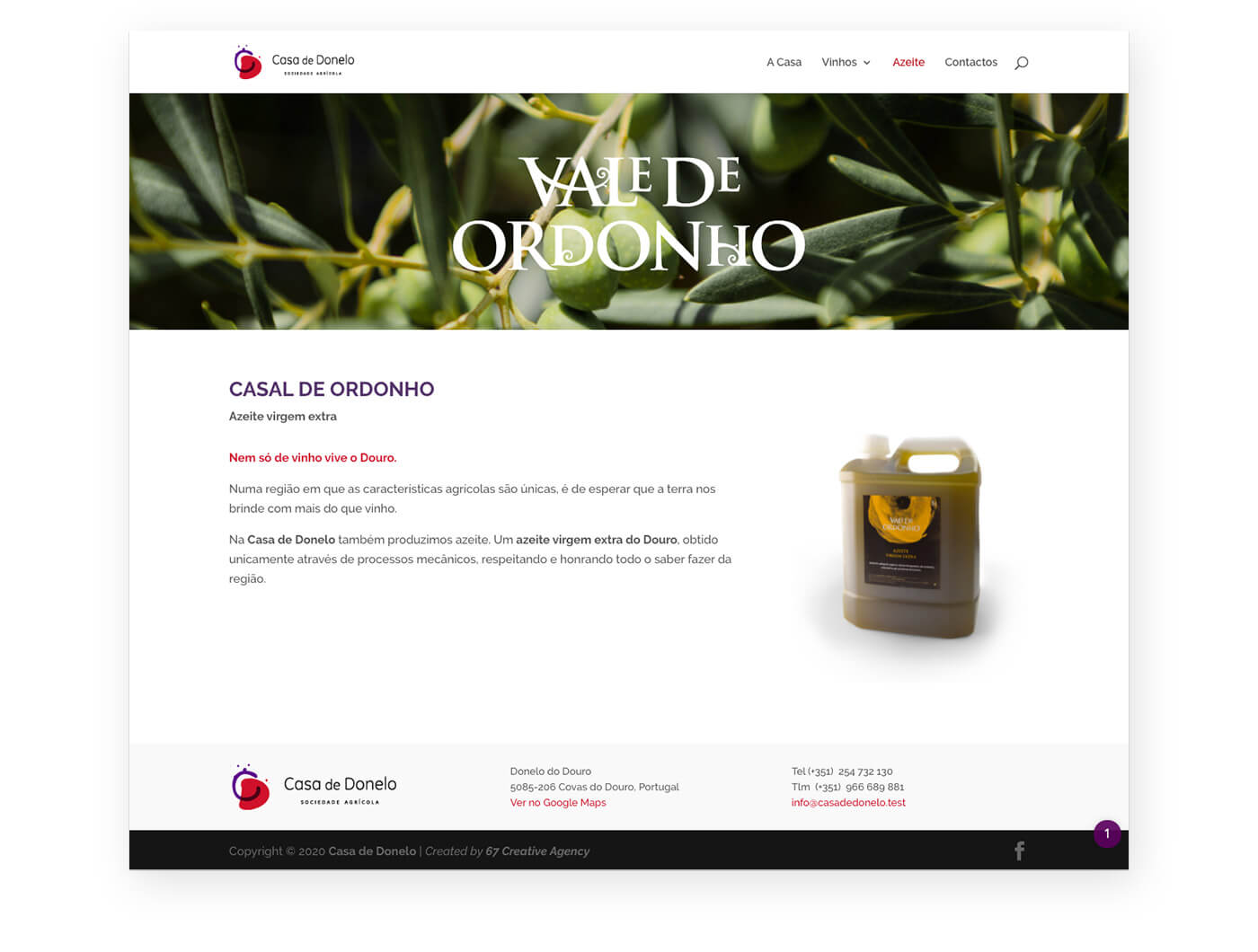 wine, website, casa de donelo, web design