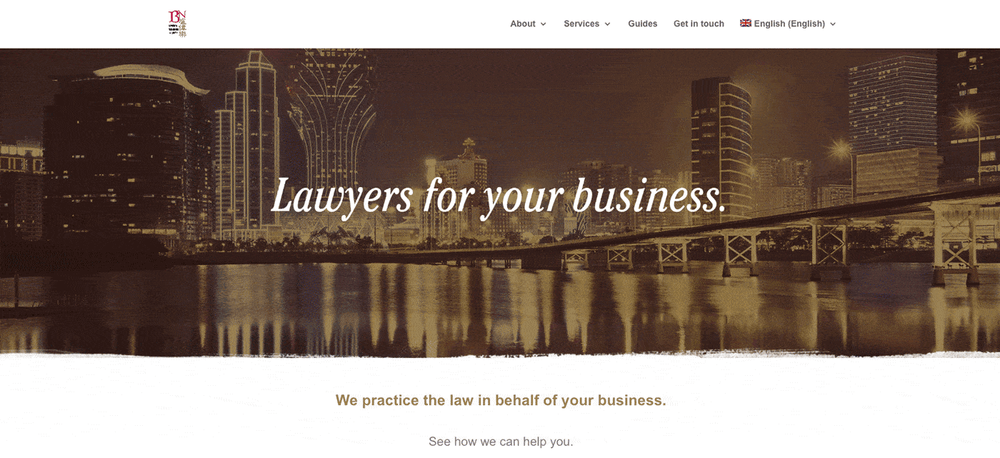 BN Law Macau, lawyers, branding, web design, website